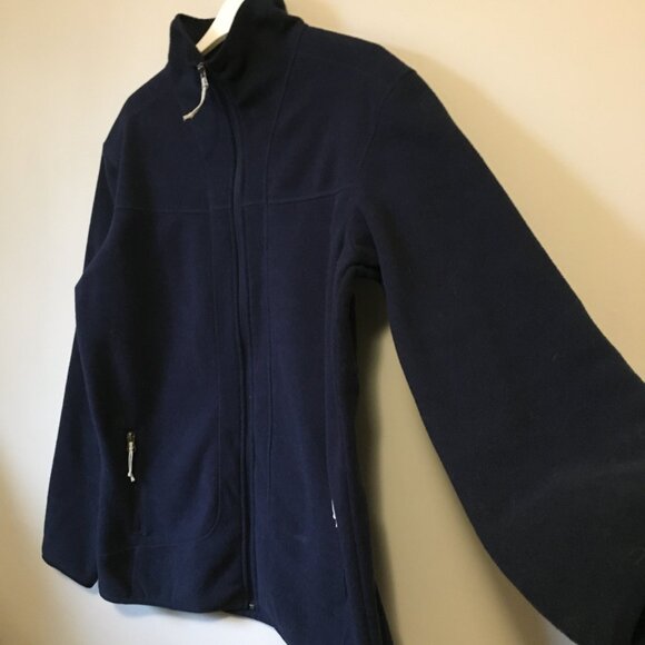 Seaside 2 Sweater Fleece Jacket Dark Navy Blue Zip Up High Collar - Picture 8 of 16